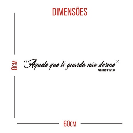 Adesivo de Parede Decorativo - Frases Bíblia Aquele Que Te Guarda Não ...