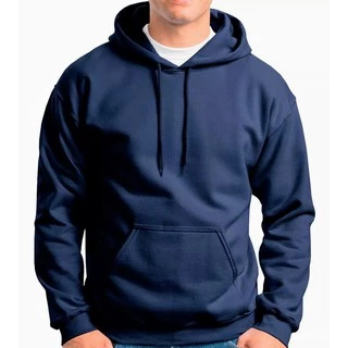 Moletom Azul Marinho Liso Unissex Modelo Canguru
