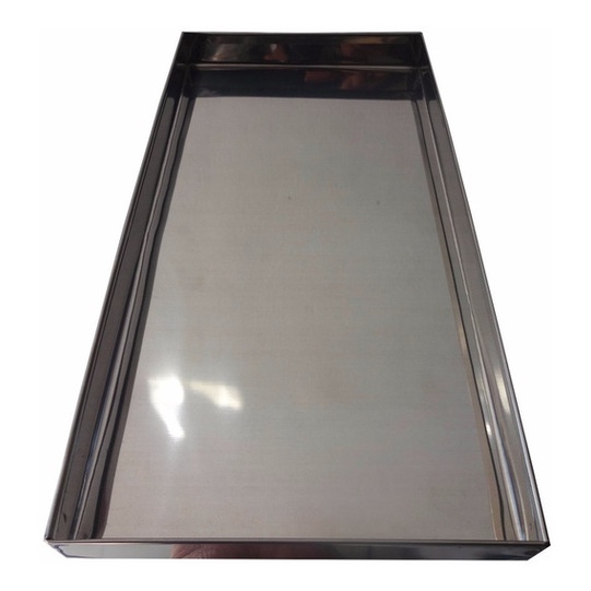 Bandejas Em Inox Para Estufas De Salgados 15x26x02cm