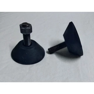 Pé De Borracha Nivelador 50 M/m De Diâmetro - Kit C/ 4 Unidades