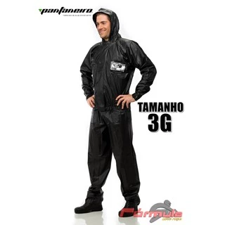 CAPA DE CHUVA PANTANEIRO PVC C/ CAPUZ TAMANHO 3G - O MAIOR TAMANHO DISPONIVEL
