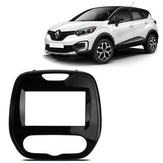 Moldura 2 Din - Renault Captur (Para Todos os Anos) - Japonês/Chinês - Black Piano