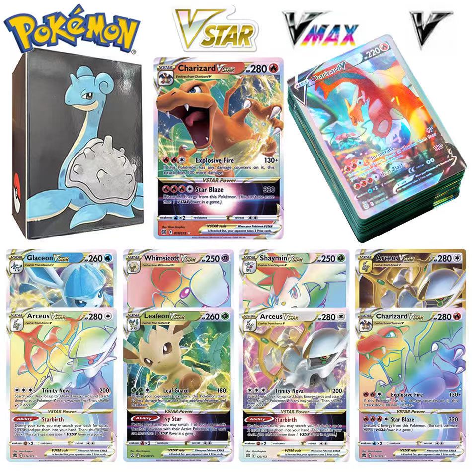 10000 Point Arceus Vmax Vstar Cards Metal English YU GI OH Charizard GX  Kids Gift Golden Game Collection Cards Rainbow - Realistic Reborn Dolls for  Sale