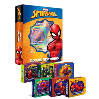 Box De Livros De Histórias Homem Aranha Com 6 Livrinhos Infantil