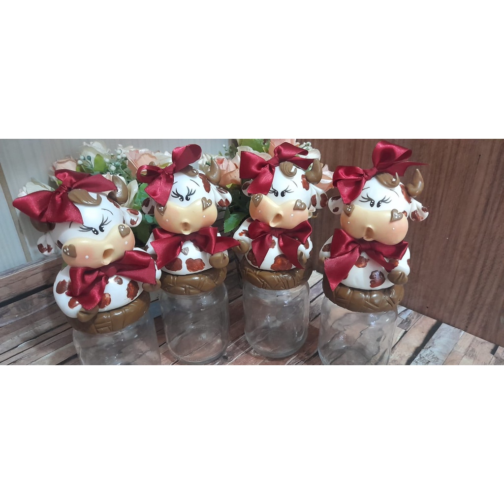 Potes De Vidro Para Tempero,condimentos,decorado Em Biscuit