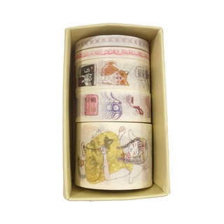 Fita Adesiva Washi Tape Com 5 Fitas Pet Family