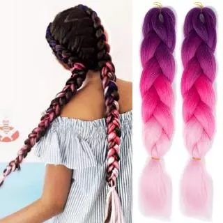24 Polegada Crochê Cabelo Tranças De Cabelo Sintético Africano Afro Jumbo Tranças De Cabelo Azul Fios Coloridos Ombre Cabelo Falso Trança