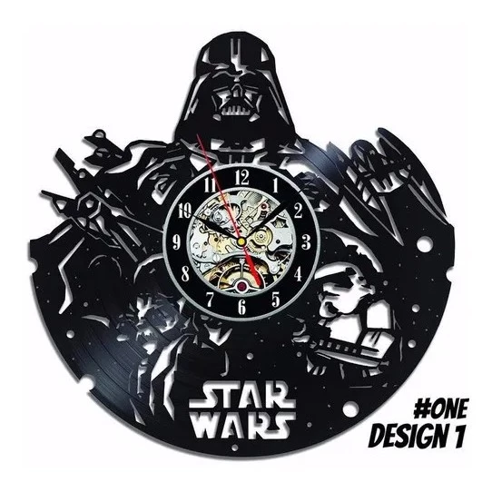 Star Wars 18 - Relógio Disco De Vinil Decoração