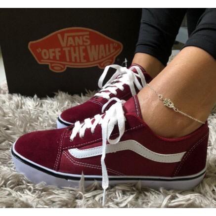 Vans on sale bordo feminino