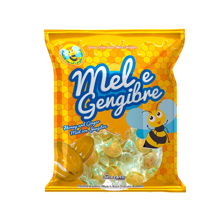 Bala De Mel Com Gengibre 140g - Simonetto | Shopee Brasil