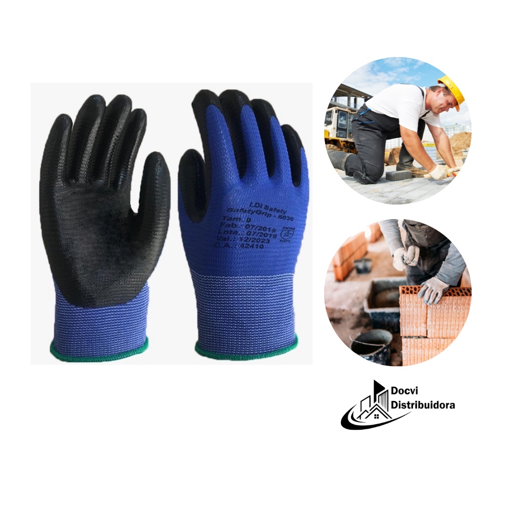 Luva Pedreiro Em Borracha Nitrílica Safetygrip 8030 CA 42410 | Shopee ...