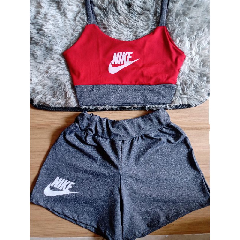 Nike crop top and hot sale shorts