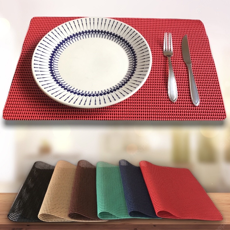 Jogo americano para mesa de jantar, conjunto de 6 lindos animais pinguim  inverno PVC tapetes de mesa resistentes ao calor tapetes retangulares  laváveis para casa, cozinha, restaurante, 30 x 45 cm