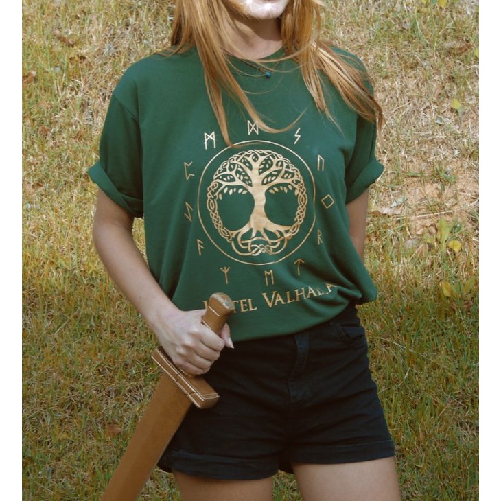 Camiseta Camp Half Blood (Percy Jackson), Camiseta Feminina Usado 33391113