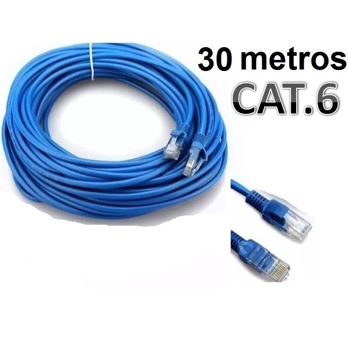 Cabo De Rede Internet Lan Cat Metros Cftv Giga Gigabit Azul Shopee Brasil