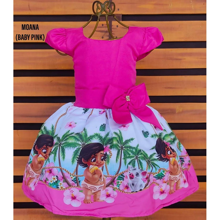 Vestido Moana Baby Festa Infantil