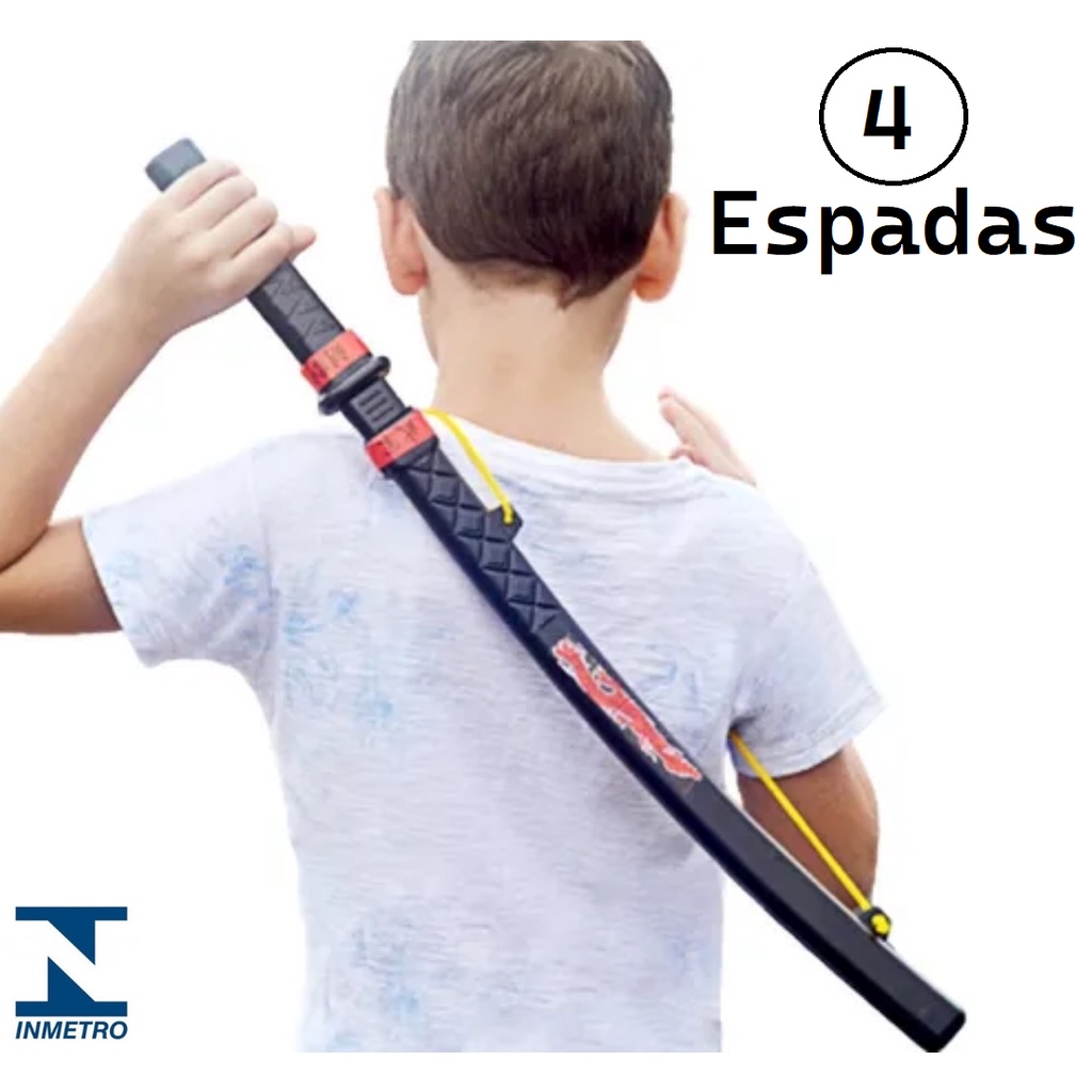 Kit Espada De Brinquedo Ninja Samurai Infantil + Bainha Promoção ...