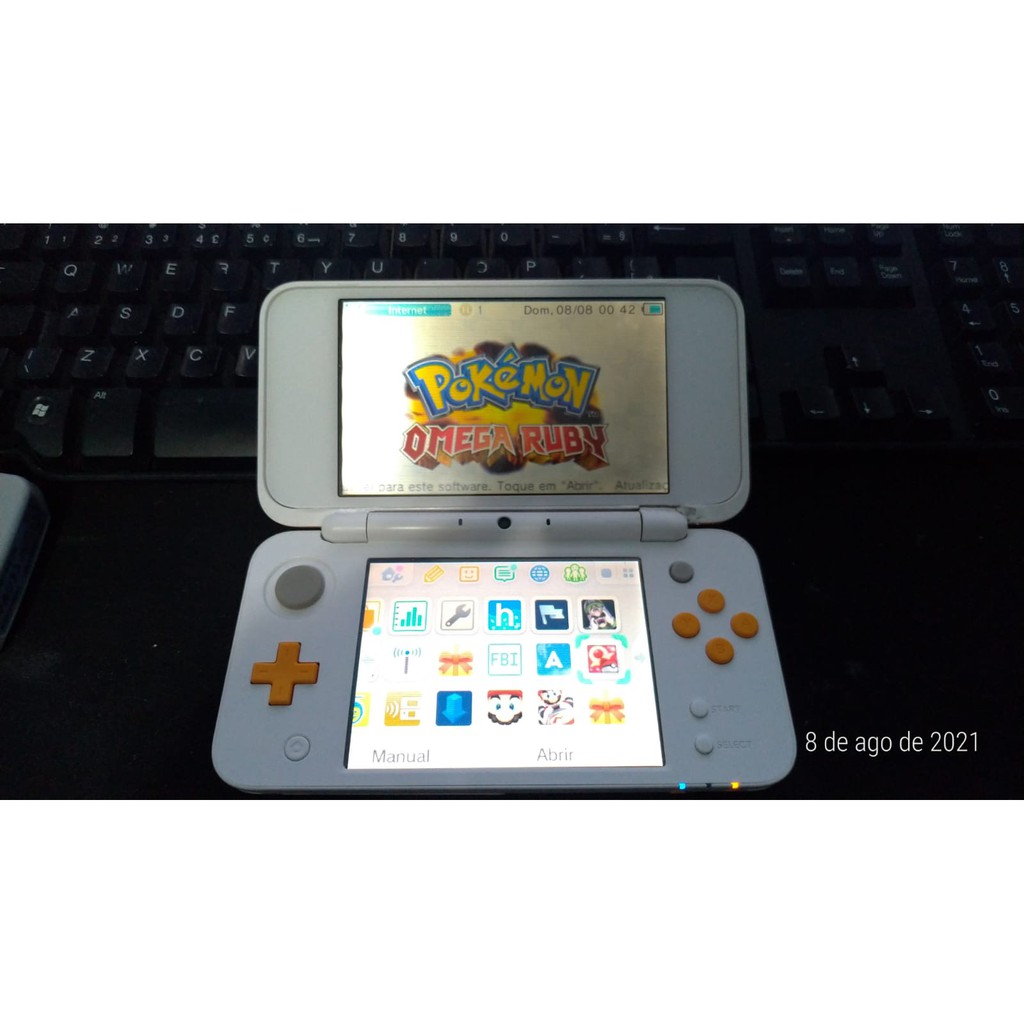 Nintendo New 2ds Xl Standard Cor Branco E Laranja