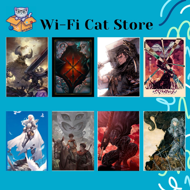 Placa, Quadro Decorativa em MDF Berserk