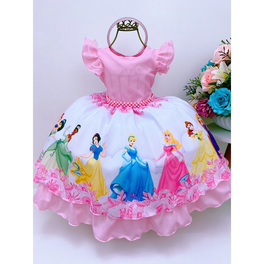 Vestidos princesas best sale disney infantil