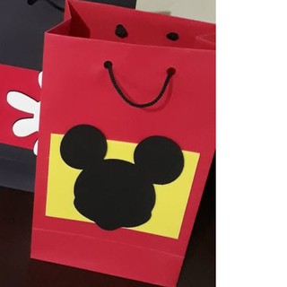 Sacola Personalizada Tema Mickey Mouse Papel Color Set + E.V.A - 32cm X 45,5cm (10)unid.