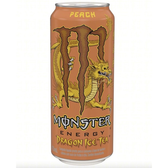 Monster Dragon Iced Tea Peach 473ml Shopee Brasil 6895