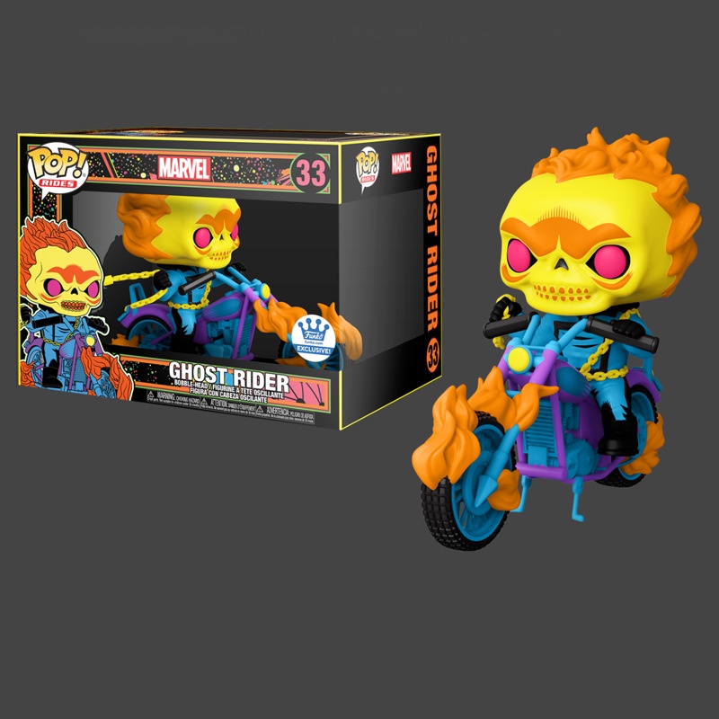 Funko POP 33 Marvel Ghost Rider Deluxe Rides (Black Light) Vinil Figura ...