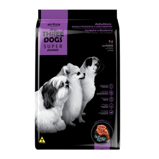 Racao Caes Three Dogs Super Ad R.Peq/Mini Cordeiro 1kg