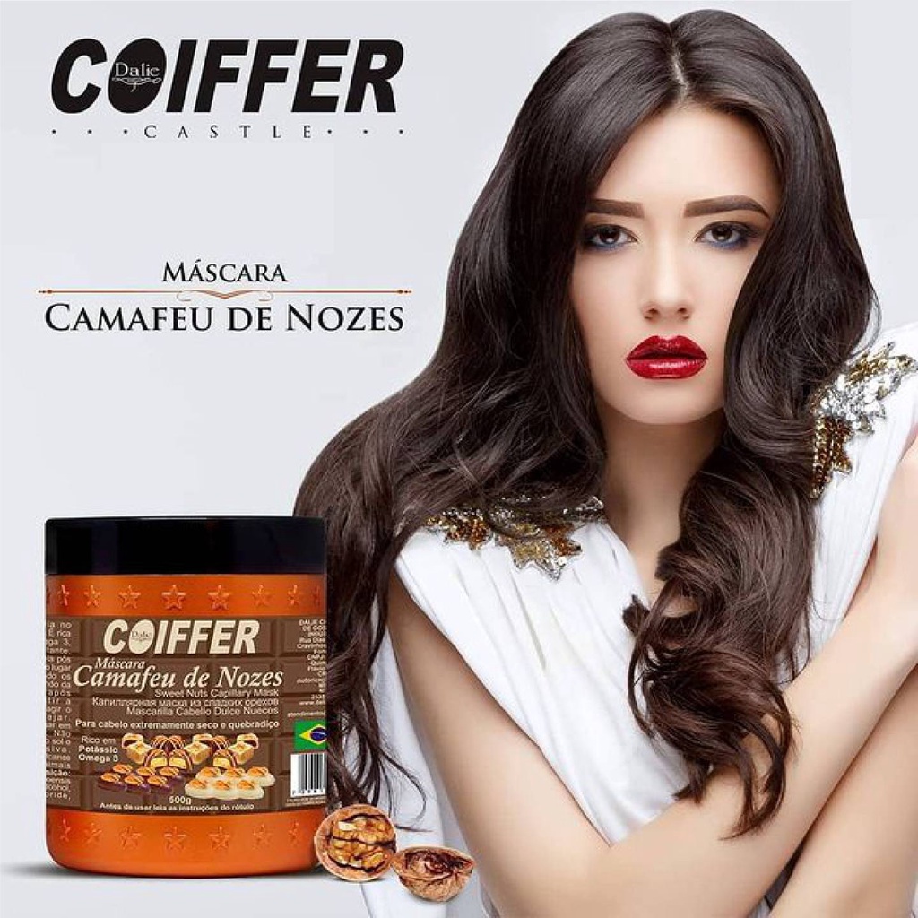 Mascara Camafeu de Nozes Coiffer, Auxilia no Fortalecimento e