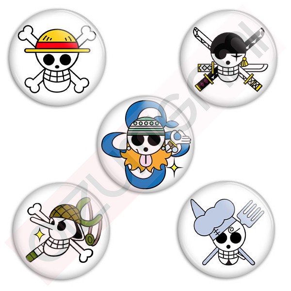 Bottons - Buttons - Botons - One Piece - Bandeiras - Tam: 4,5cm ...