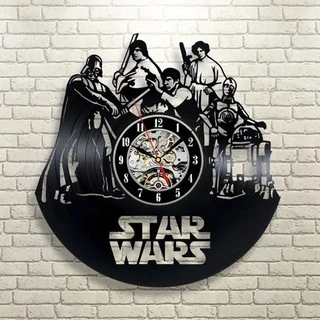 Star Wars 15 - Relógio Disco De Vinil Decoração
