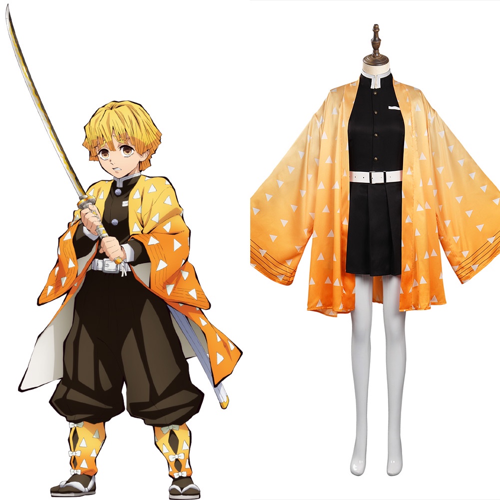 Zenitsu Rengoku Cosplay Costume Anime Rengoku Zenitsu Kimono Uniform