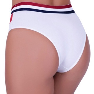 Kit 4 Calcinha Arco Íris Forro 100% Algodão Cós Alto