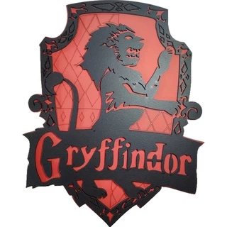 Quadro Grifinória, Quadro gryffindor em RELEVO, MDF artesanal, Harry Potter, Quadro Harry Potter