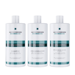 Kit Curl Control Linha Cachos American Desire 3x 1000ml
