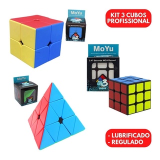 Kit Cubo Mágico Puzzle Xiaorui - 2x2 3x3 Pirâmide