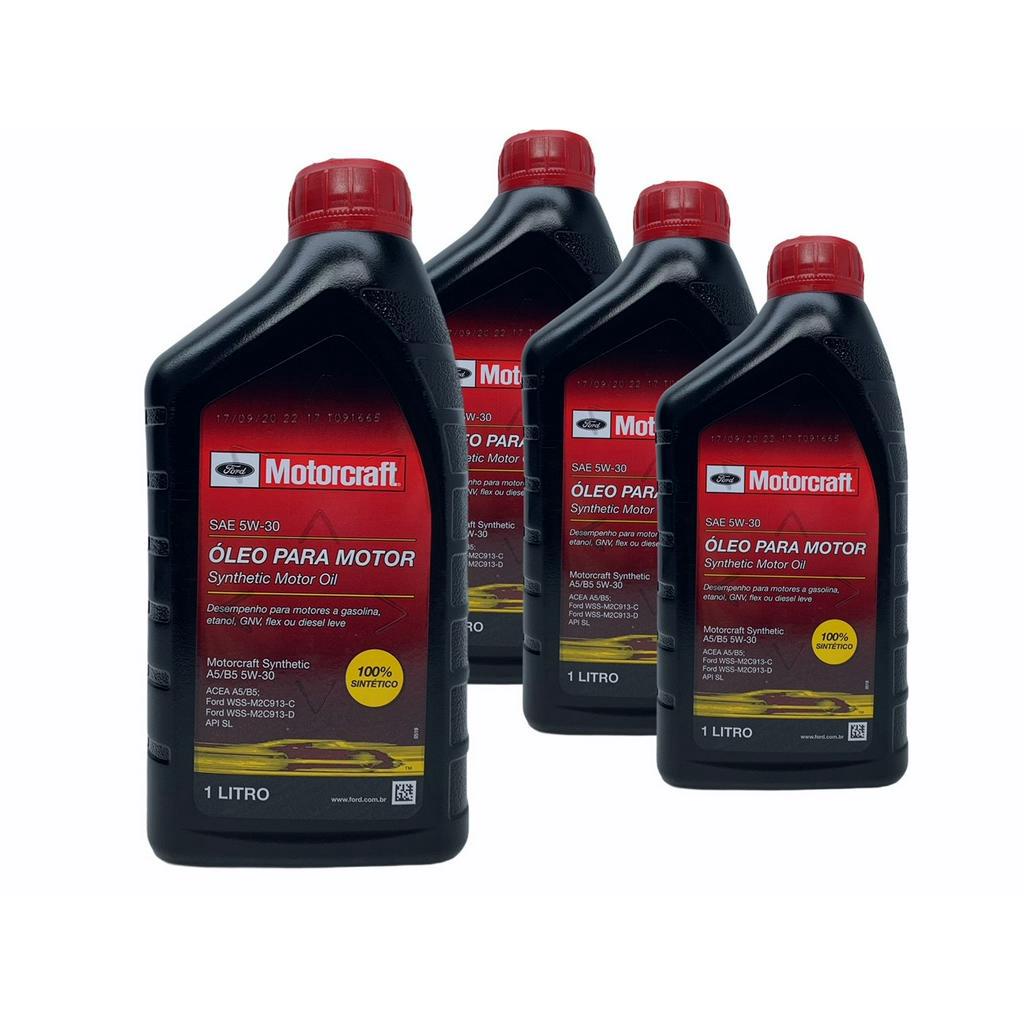 4 LITROS OLEO 5W30 SINTETICO FORD MOTORCRAFT API-SL WSS-M2C913-C / WSS ...