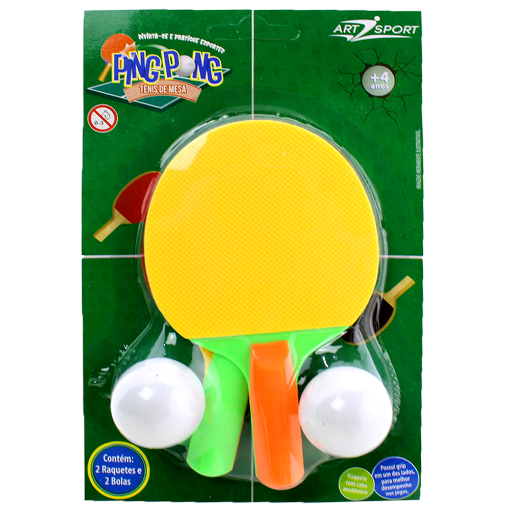 Jogo Infantil Tenis De Mesa Ping Pong 2 Raquete 2 Bolas Divertido