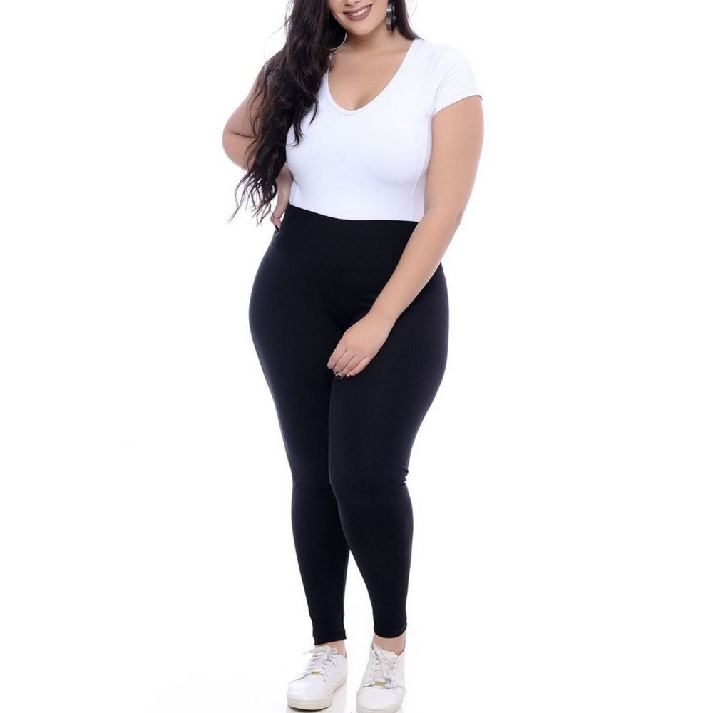 Calça Legging Academia Plus Size G1 G2 G3 Cintura Alta