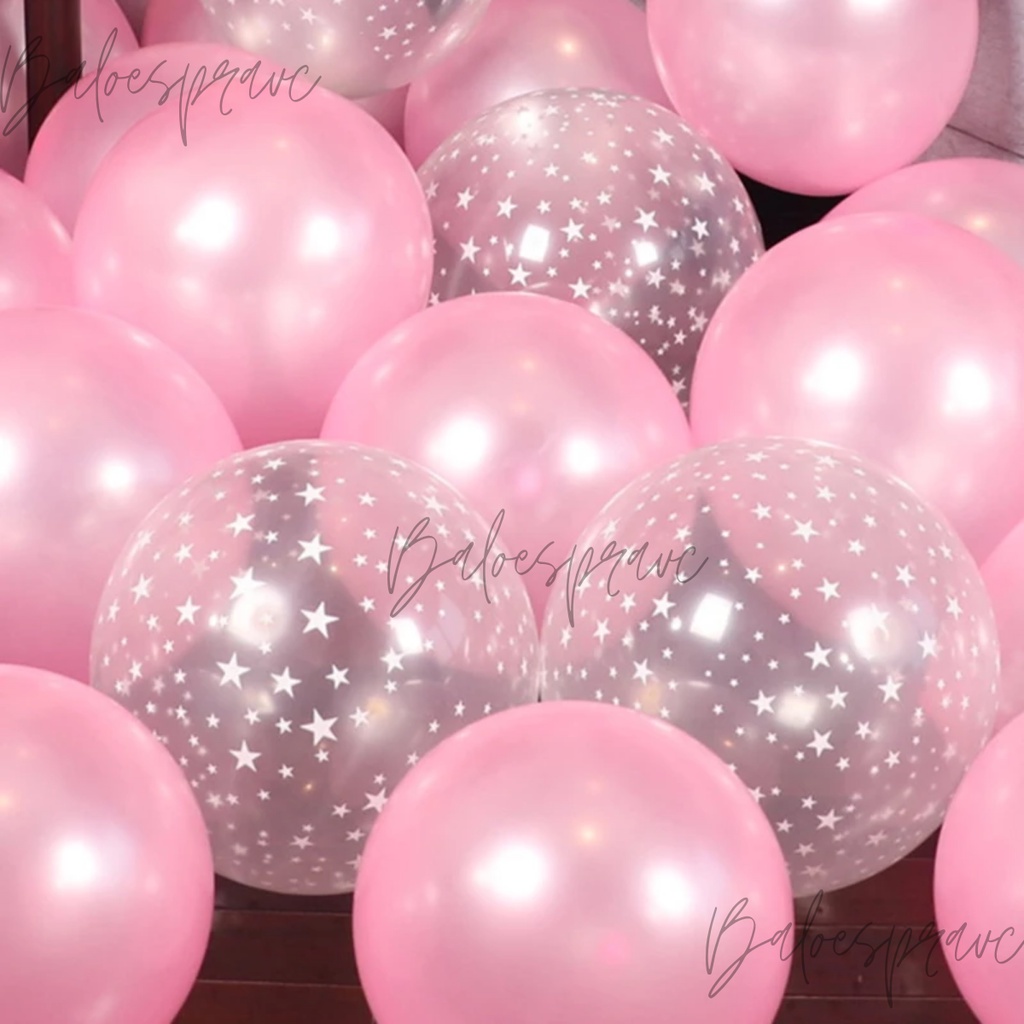 30/75/150 Bexiga Transparente Balão Estrela 9 Polegadas Rosa Decoraçao Aniversario Festa