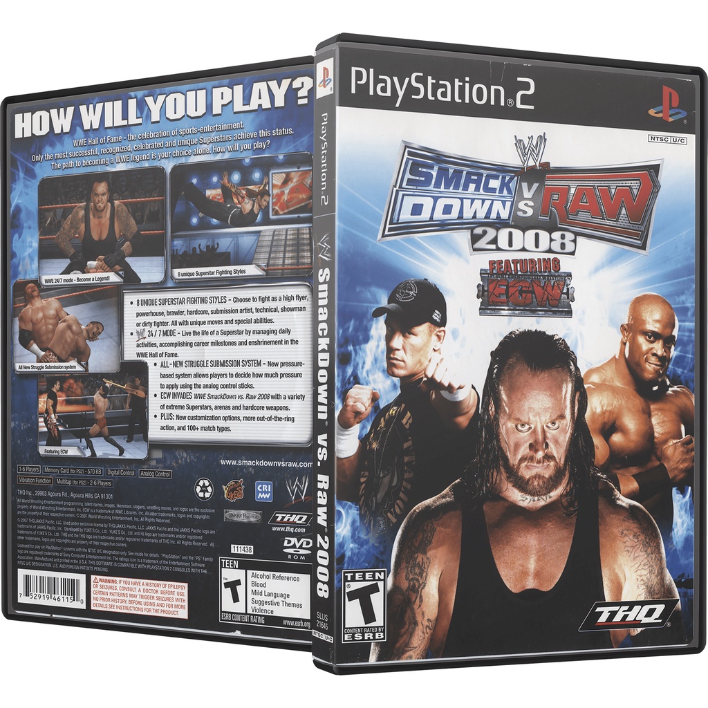 JOGO PS2 SMACKDOWN VS RAW 2006 - USADO