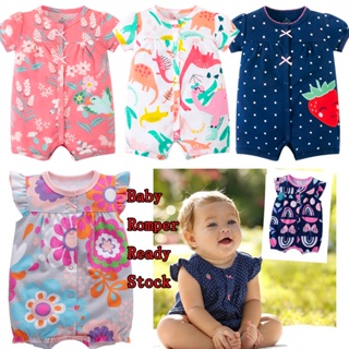 Carter Baby Girls Romper Cotton Roupas Para Recém-Nascidos-Bebês De Manga Curta 0-24M em Oferta na Shopee