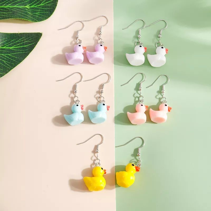 4 pares de brinco Aesthetic de pato fofo | Shopee Brasil