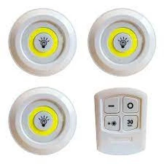 Kit 3 Lampada Luminaria Led Spot Sem Fio Controle Remoto em Oferta na Shopee