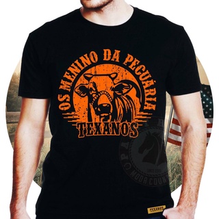 Camiseta country preta texanos cowboy manga curta atacado agro