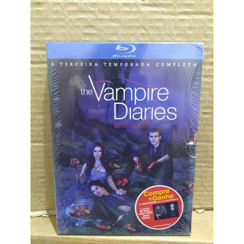 BLU-RAY THE VAMPIRE DIARIES- A TERCEIRA TEMPORADA COMPLETA (BOX LACRADO ...