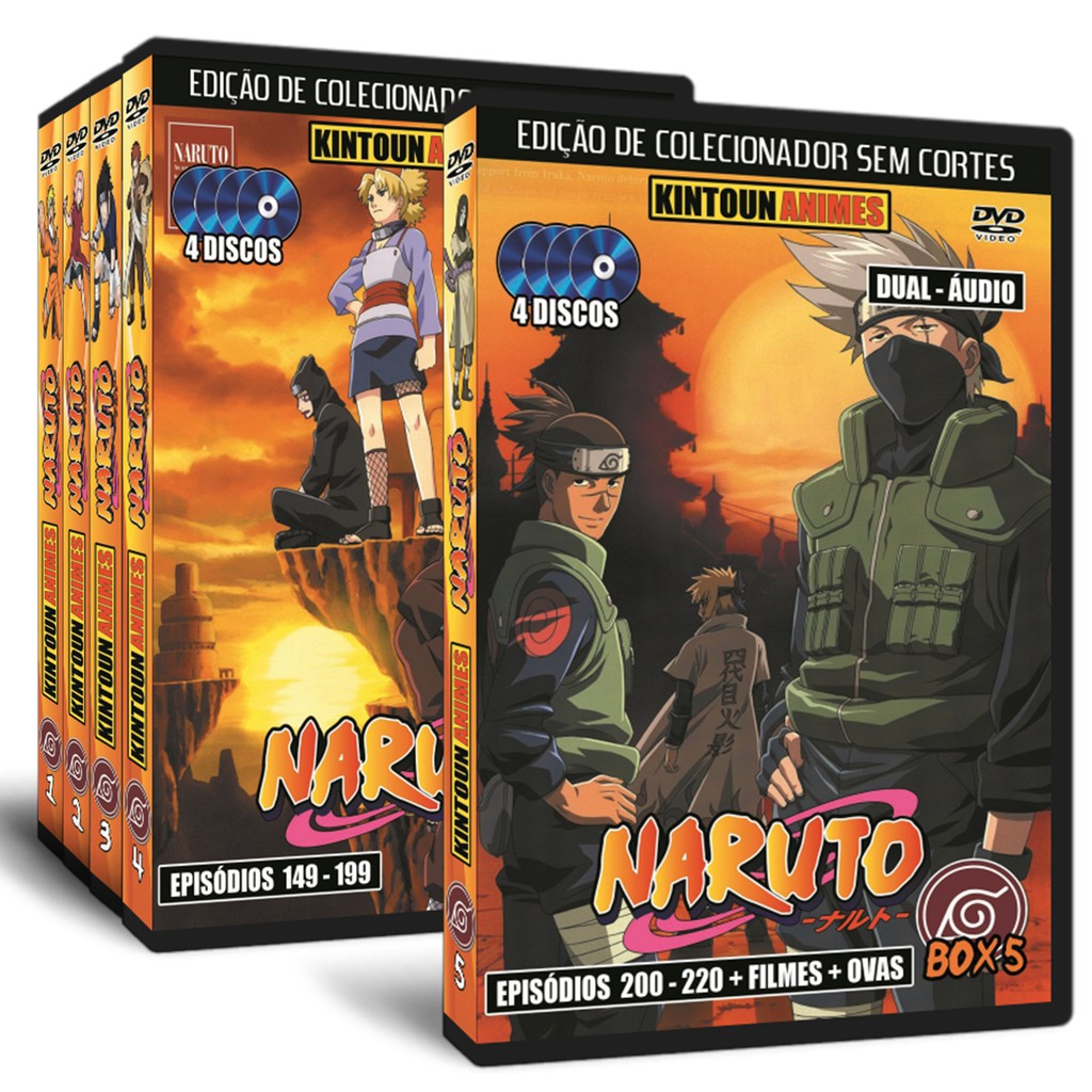 DVD Naruto Shippuden Dublado/Legendado Completo (500 Episódios) HD720p