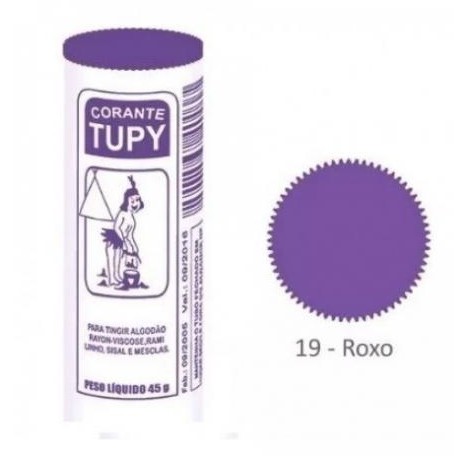 Corante Roxo Tupy Tintura Para Roupas com 06 Unidades de 45g | Shopee ...