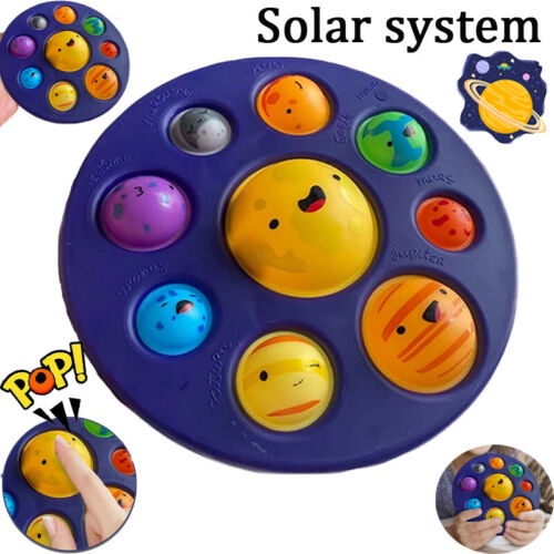 Eight Planets Push Pop Pop Bubble Fidget Toys Early Simple Dimple ...
