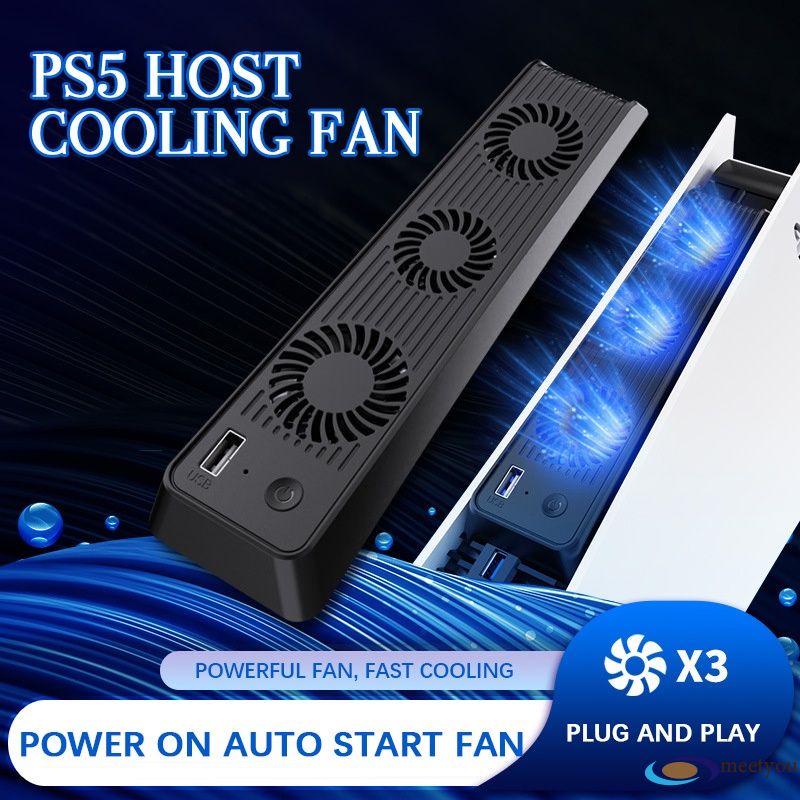 Suporte vertical para Playstation 5 com estação de carregamento por  ventilador de resfriamento para PS5 Digital Edition/Console Ultra HD, com